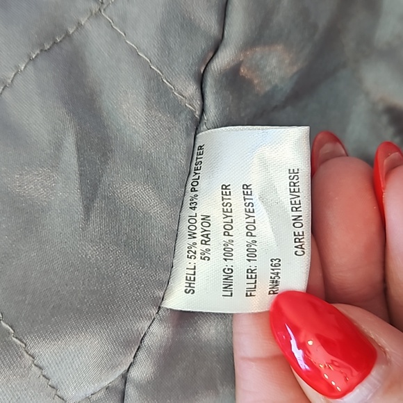 Calvin Klein | Purple Hooded Wool Peacoat Jacket | Womens Size 2 - Picture 8 of 9